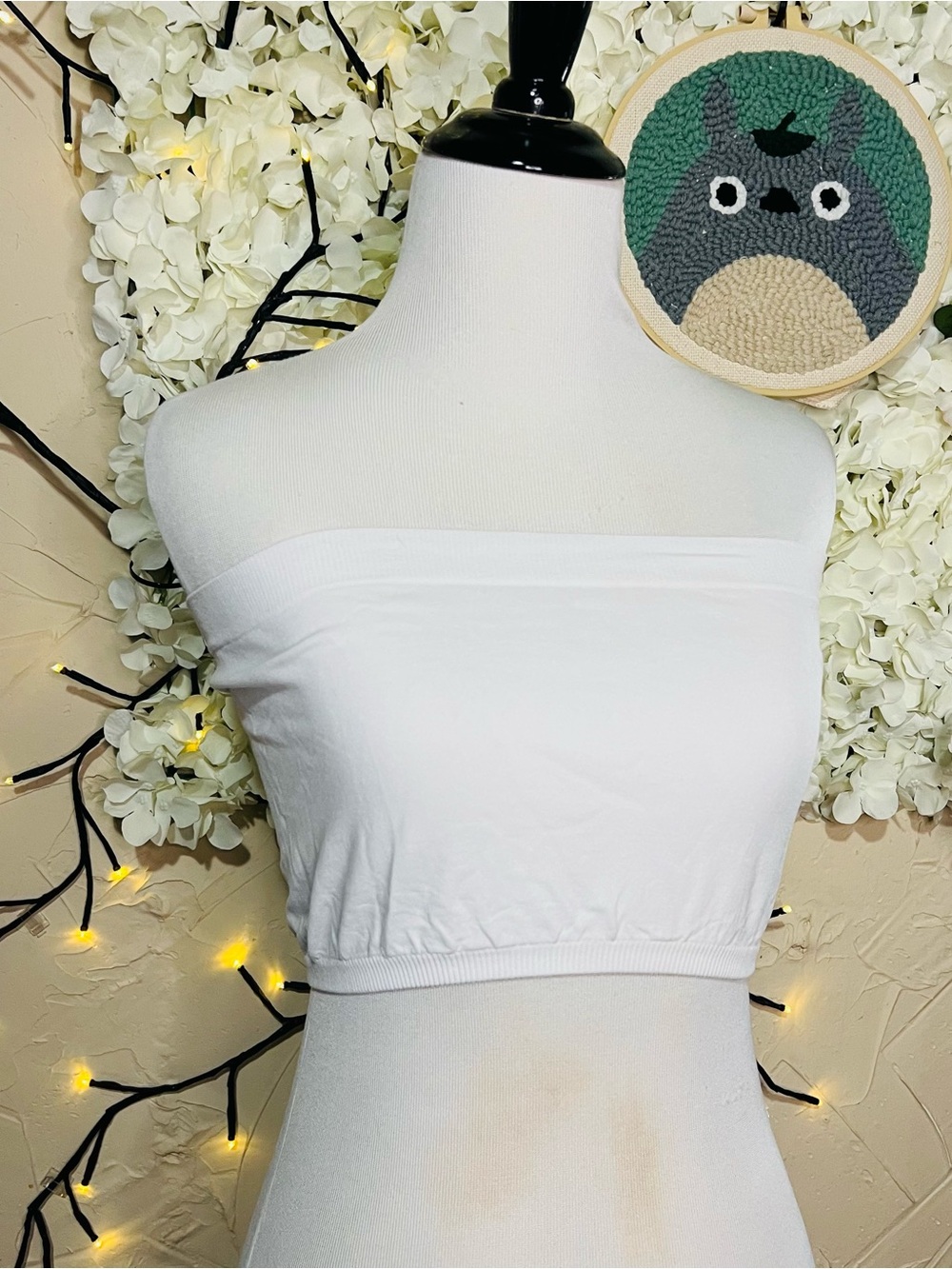 Everyday White Strapless Bandeau Crop Top - Women